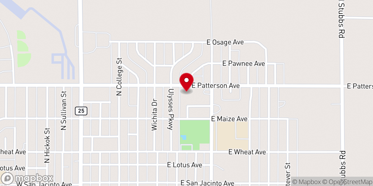 Map showing location of Grace Lutheran Church