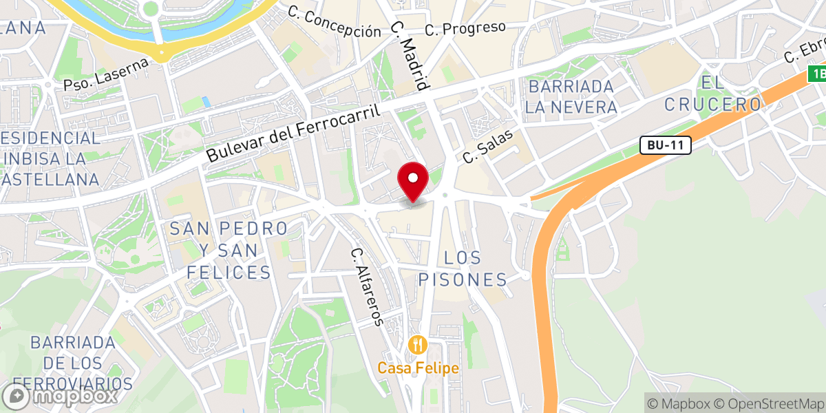 Map showing location of Iglesia Evangélica Nuevo Pacto