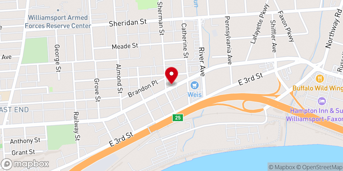 Map showing location of Redeemer Lutheran Church