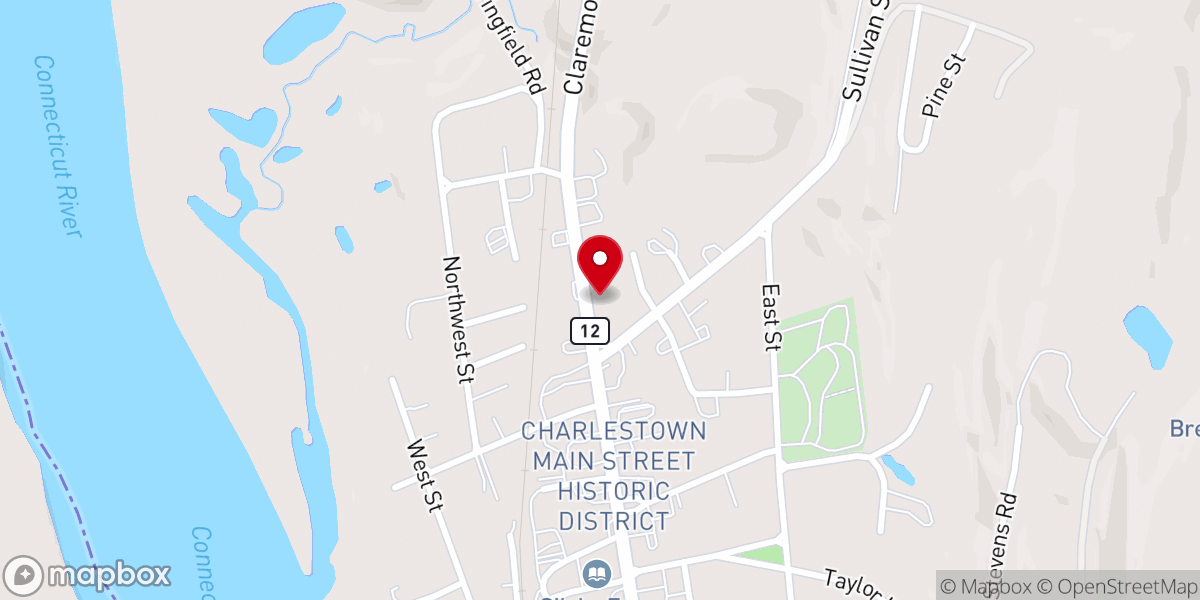 Map showing location of Charlestown Congregational Church