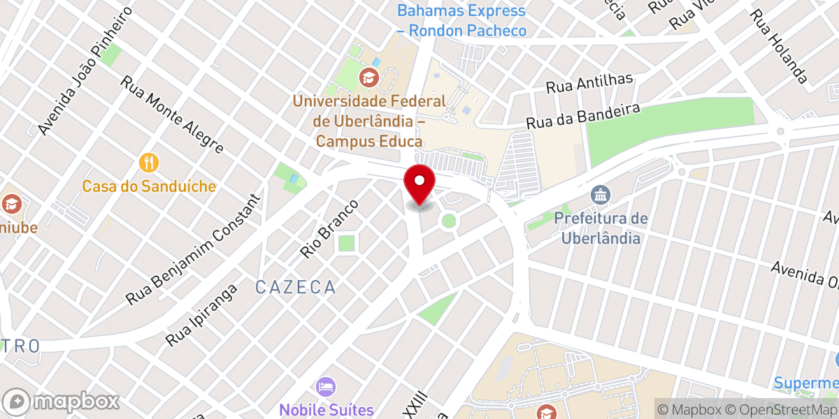 Map showing location of Assembleia de Deus Missões aos Povos (ADMP) Uberlândia