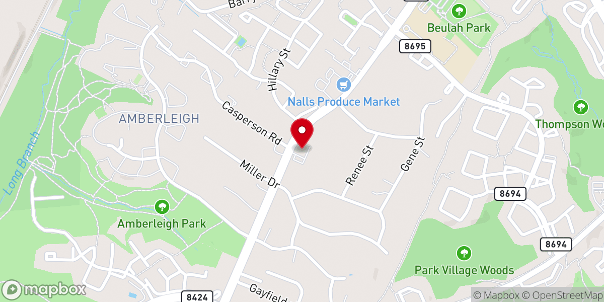 Map showing location of Harvest Church