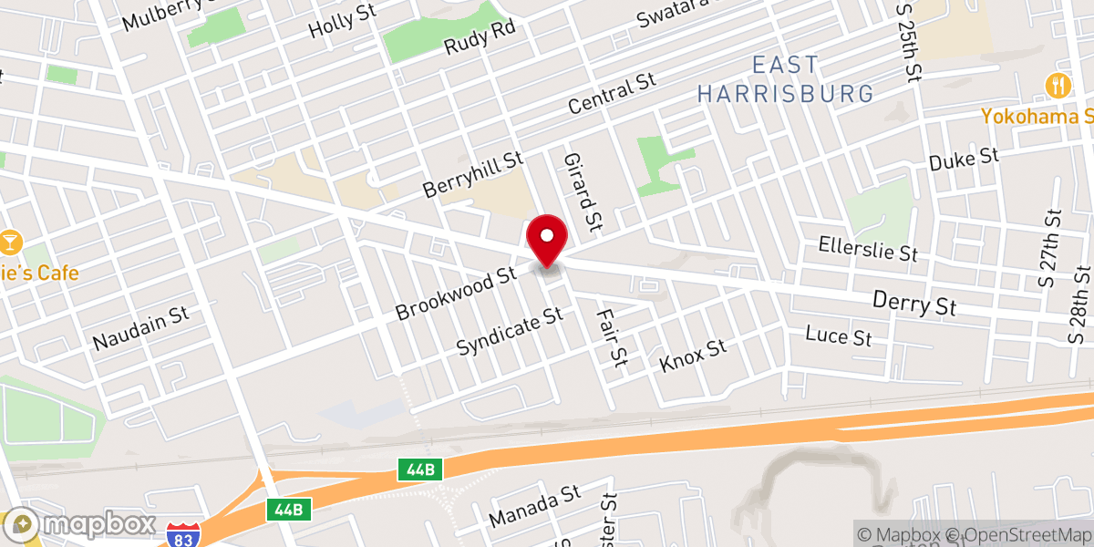 Map showing location of Bethany AME Church