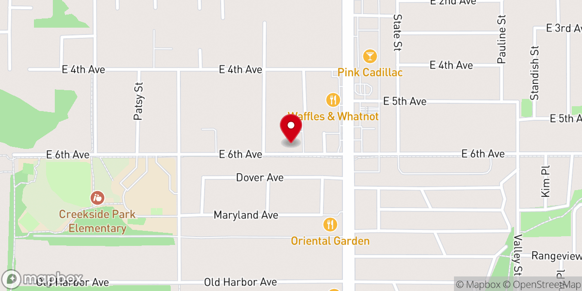 Map showing location of Maranatha Baptist Church, Anchorage