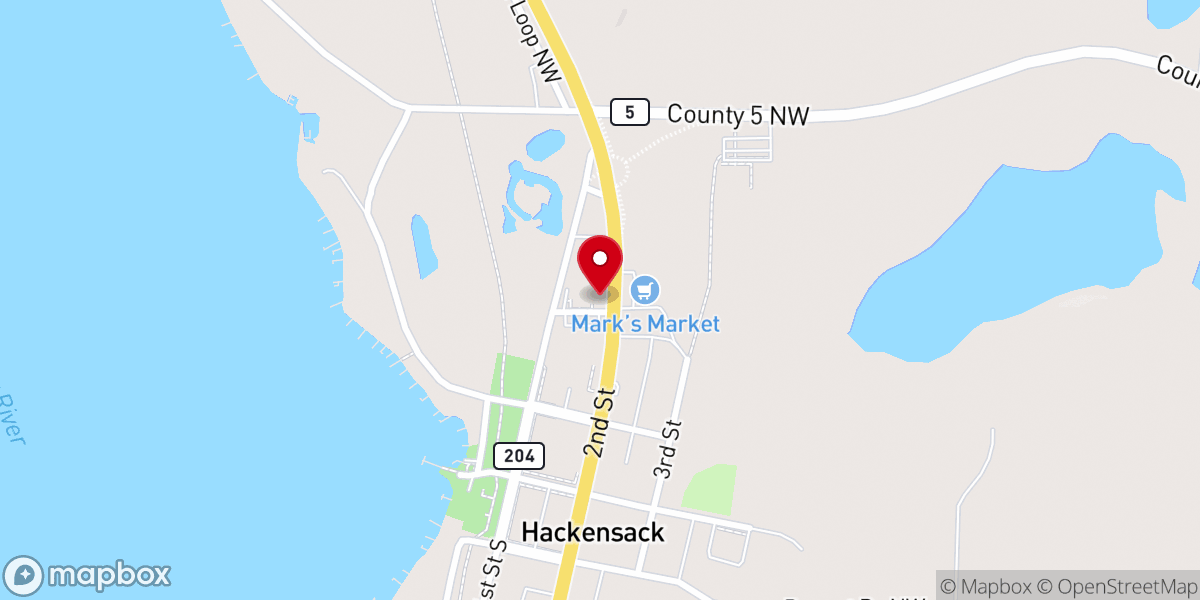 Map showing location of Sacred Heart Catholic Church