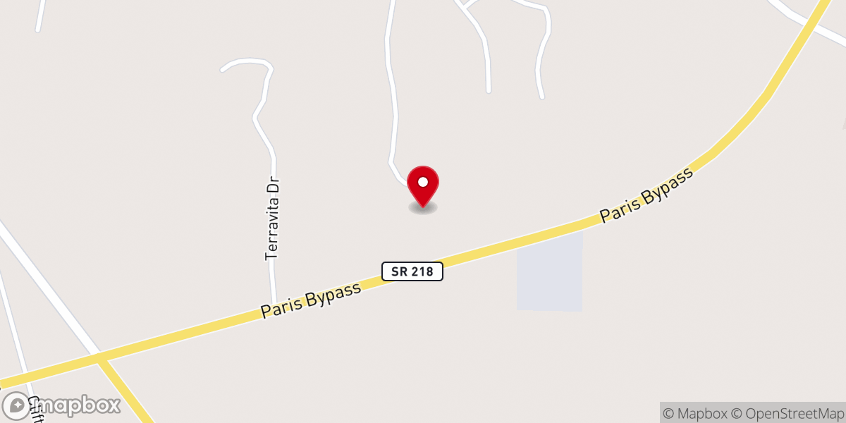 Map showing location of Paris First Church-The Nazarene