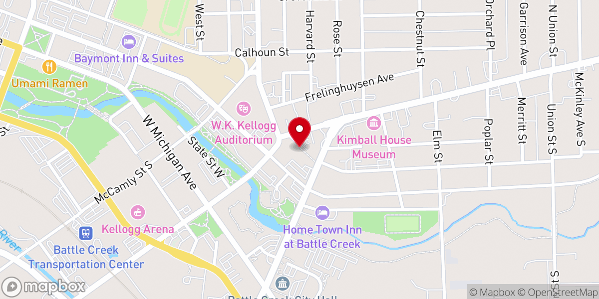 Map showing location of St. Philip Catholic Central High School