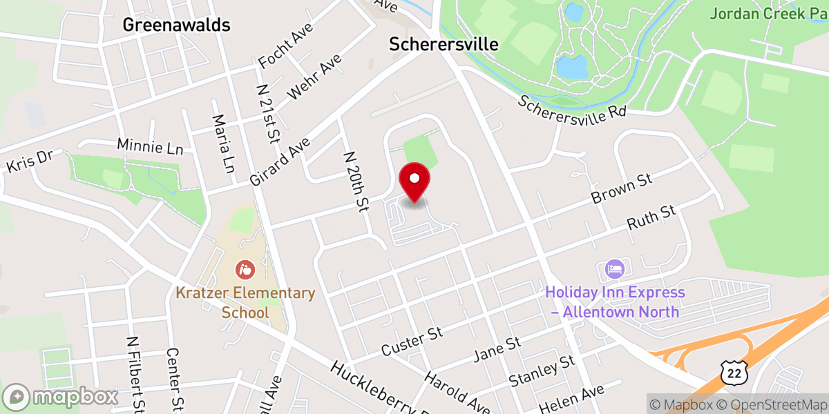 Map showing location of First Baptist Church