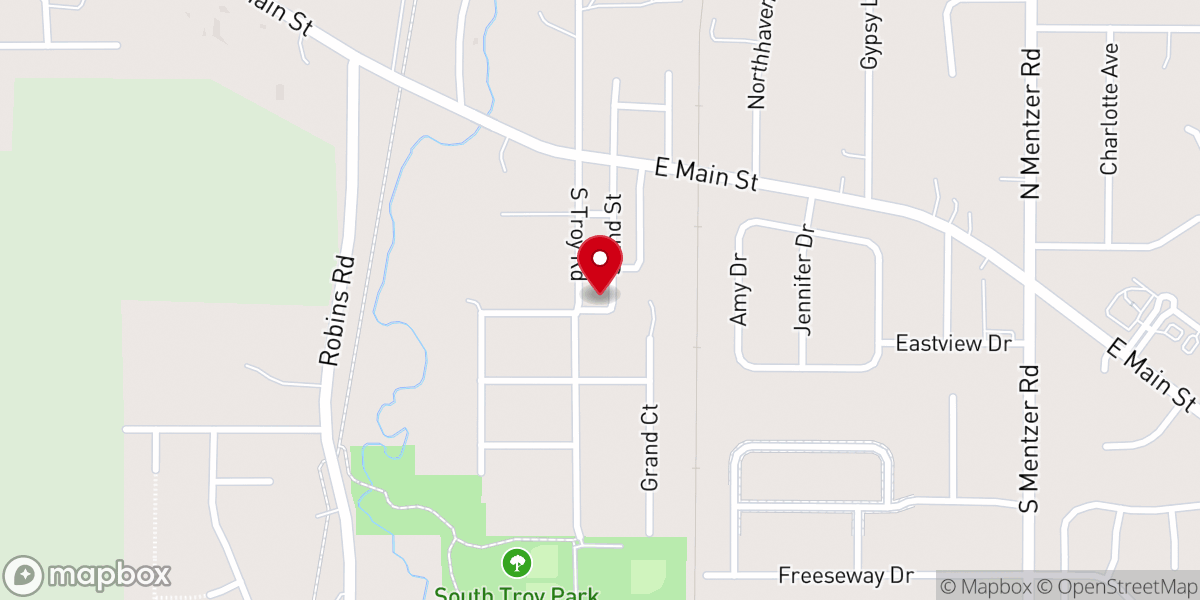 Map showing location of Robins Church of The Brethen