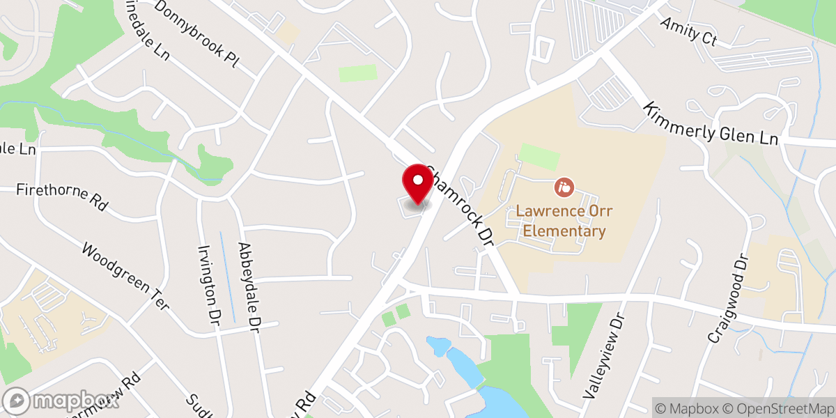 Map showing location of Iglesia Pentecostal: Los Pentecostales de Charlotte