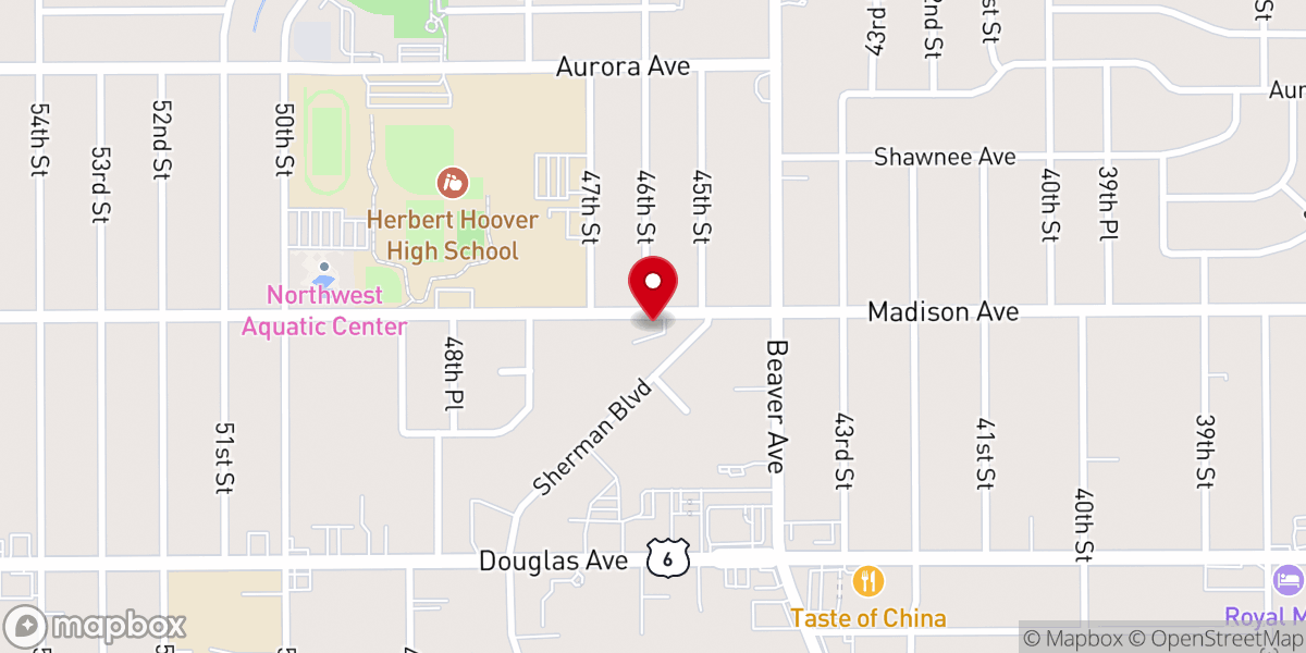 Map showing location of Westside Pentecostal Church