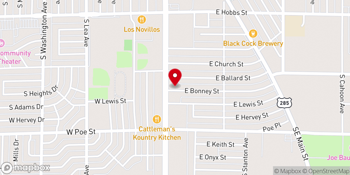 Map showing location of Adventure Bible Church