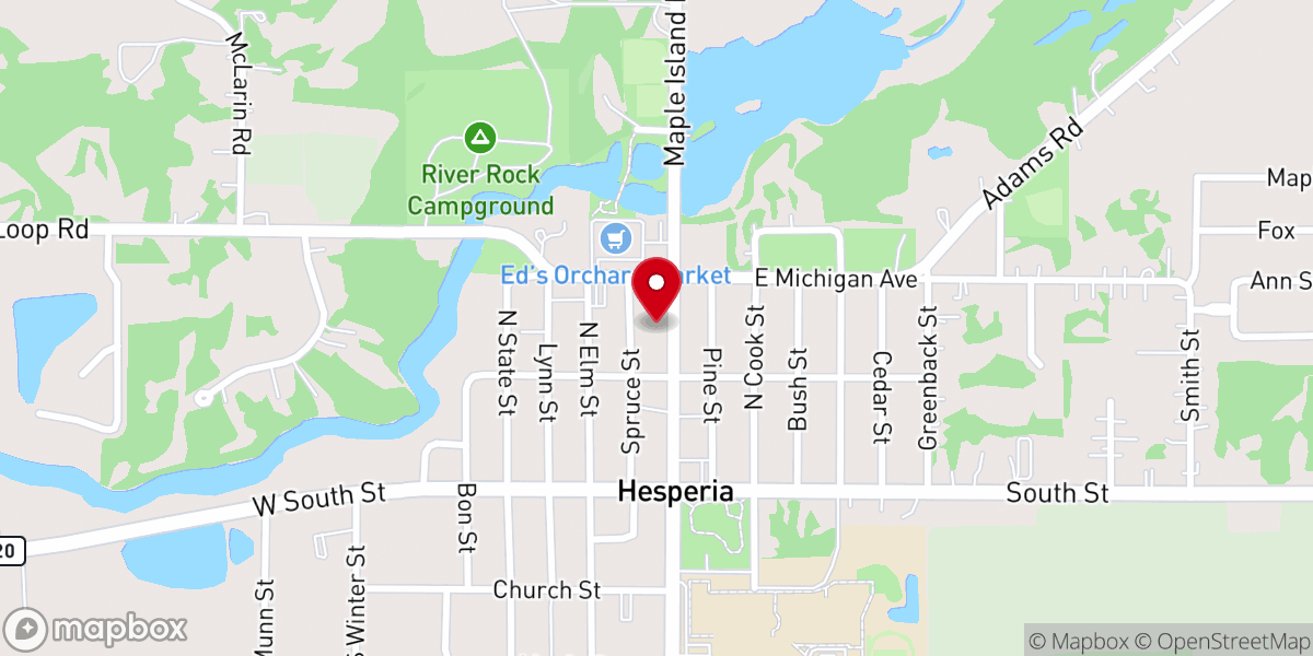 Map showing location of Revive Church
