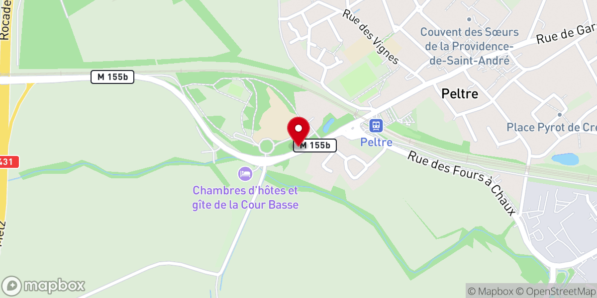 Map showing location of Soeurs de la Providence