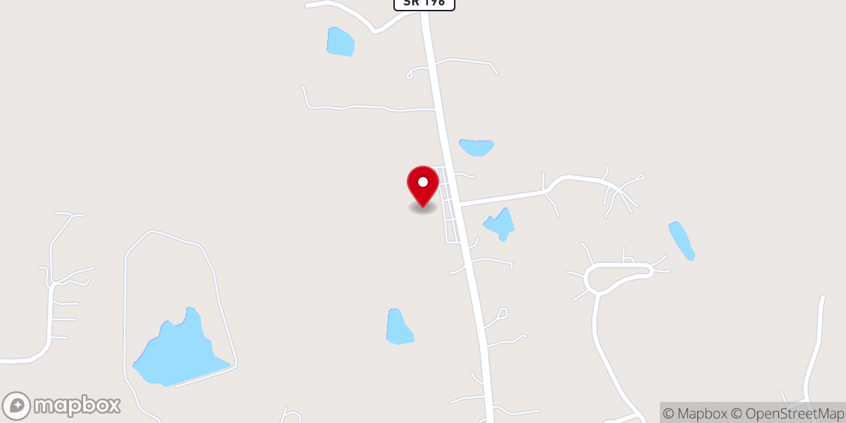 Map showing location of Hickory Withe Baptist Church