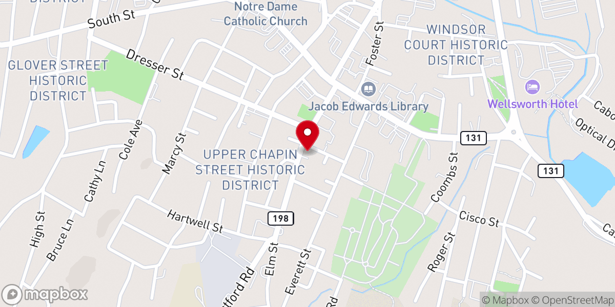 Map showing location of Catholic Charities Worcester County