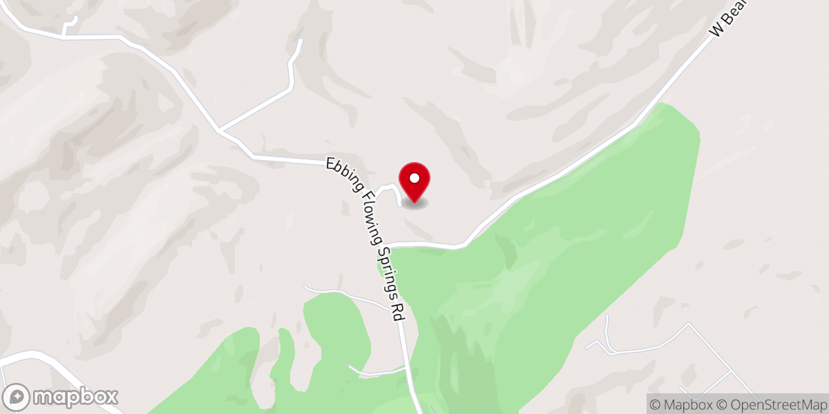 Map showing location of Ebbing and Flowing Springs United Methodist Church