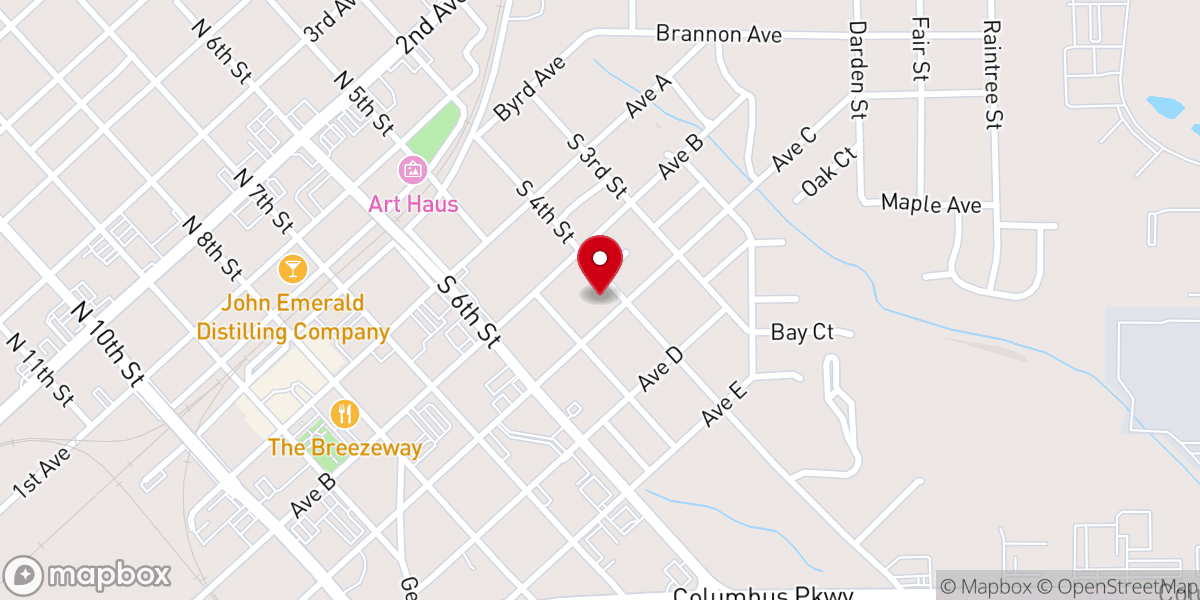 Map showing location of Ferguson Christian Methodist Episcopal Chapel
