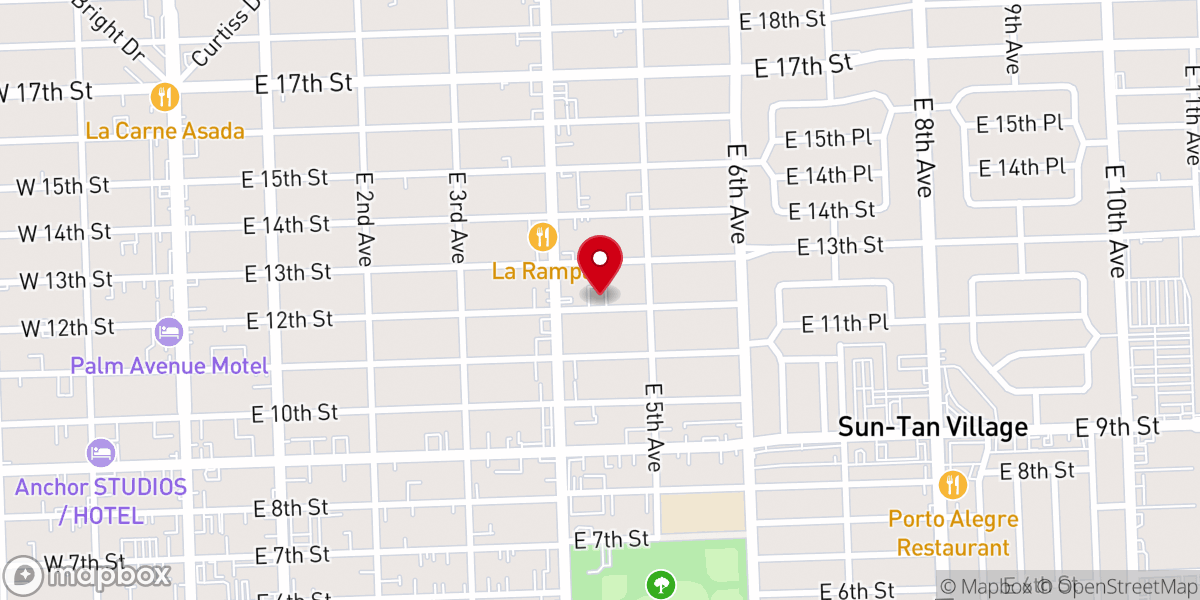 Map showing location of Iglesia La Gloria de Dios Internacional