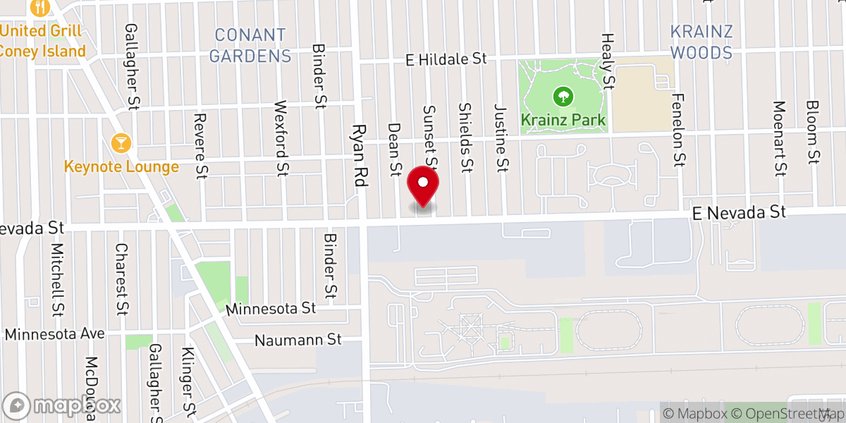 Map showing location of King David Missionary Baptist Church