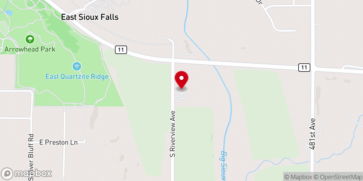 Map showing location of Riverview Barn