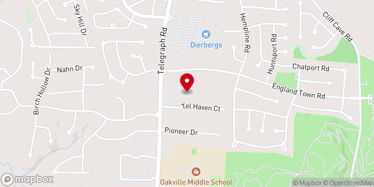 Map showing location of Gospel Church