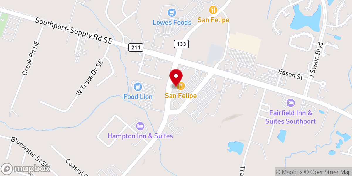 Map showing location of Papa Johns Pizza