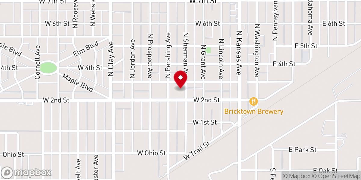 Map showing location of CrossPoint Liberal