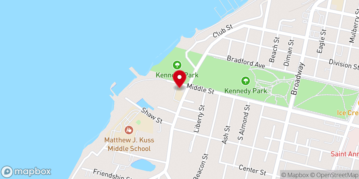 Map showing location of Spindle City Church