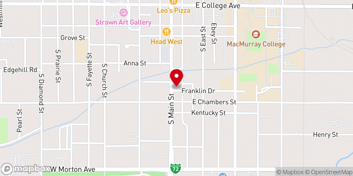 Map showing location of Harvest Temple United Pntcstl