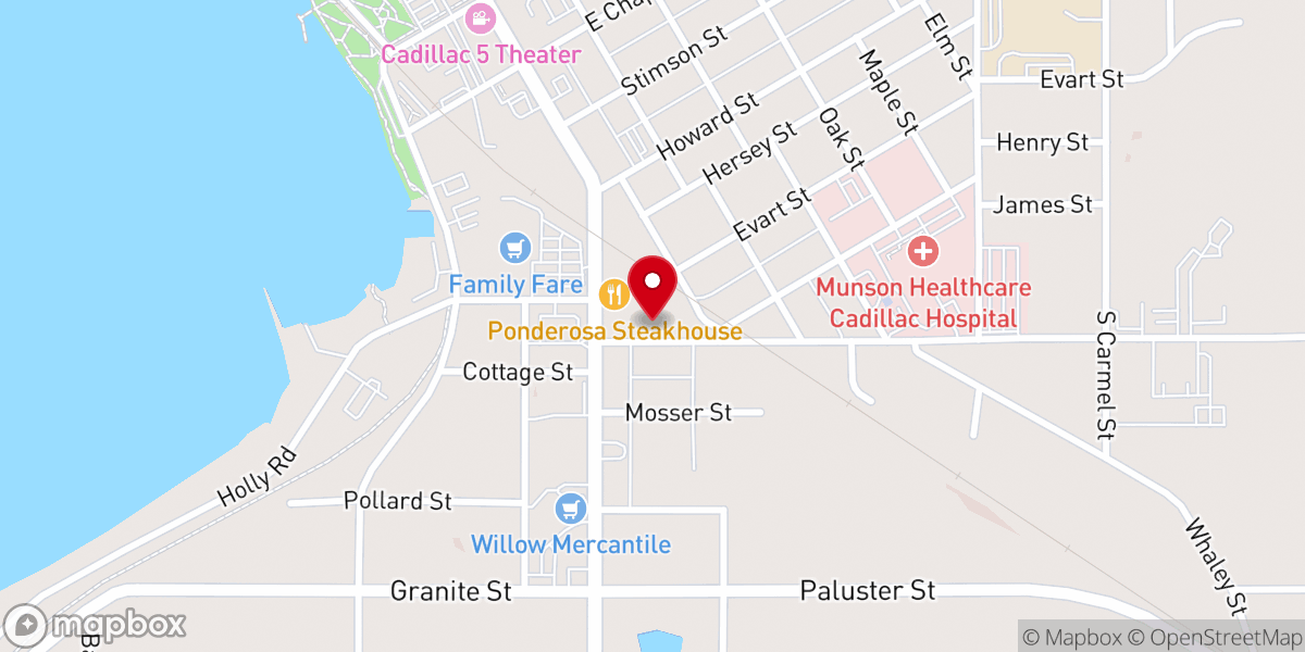 Map showing location of Crossroads Community Center