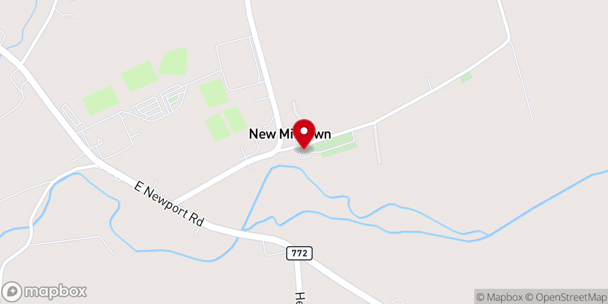 Map showing location of Hershey Mennonite Church