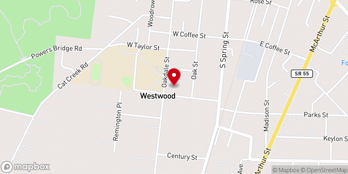 Map showing location of First Missionary Baptist