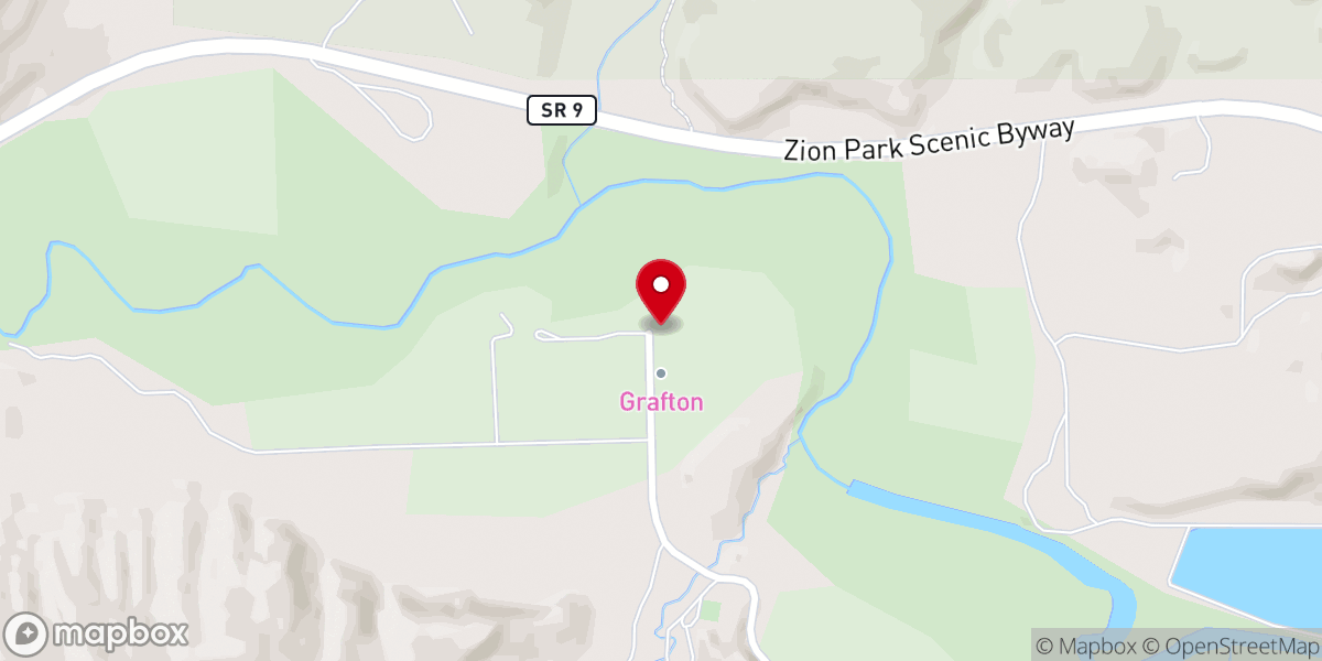 Map showing location of Grafton Ghost Town