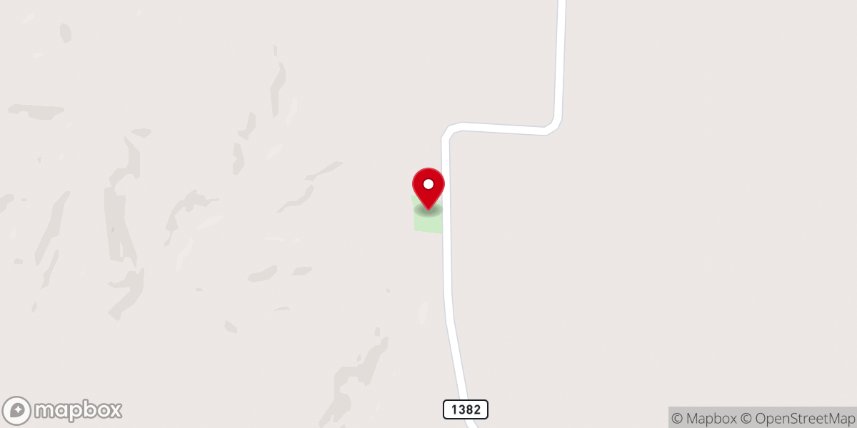 Map showing location of Rhodes Chapel Baptist Church