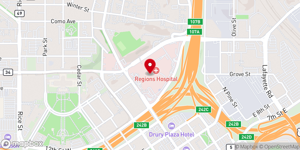 Map showing location of Christina Ward, MD