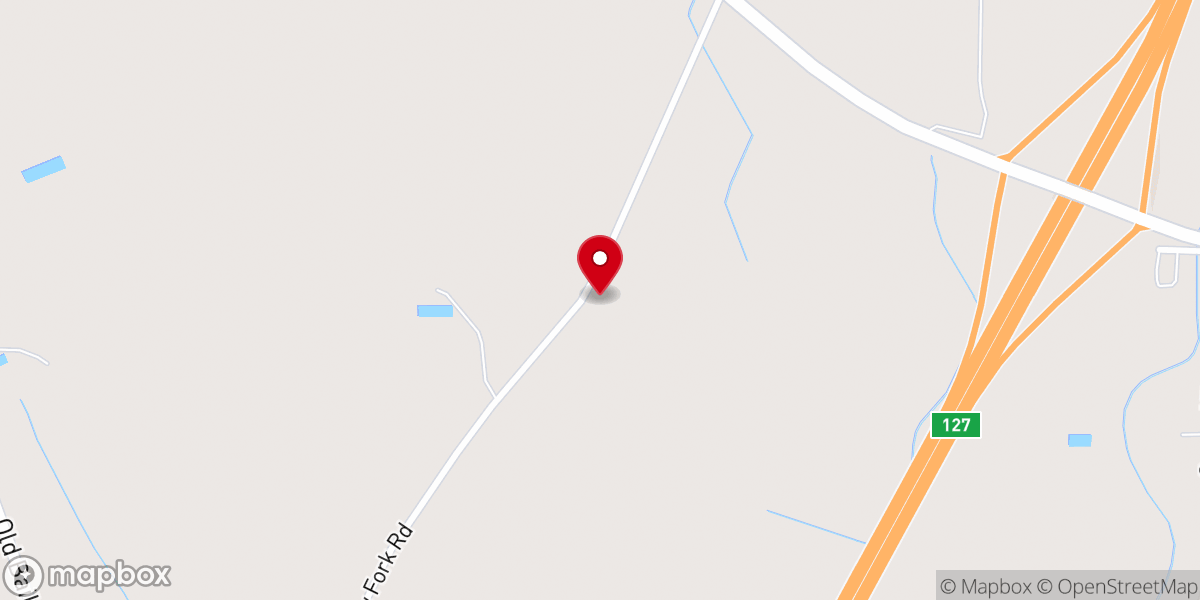 Map showing location of Sandy Fork Baptist Church