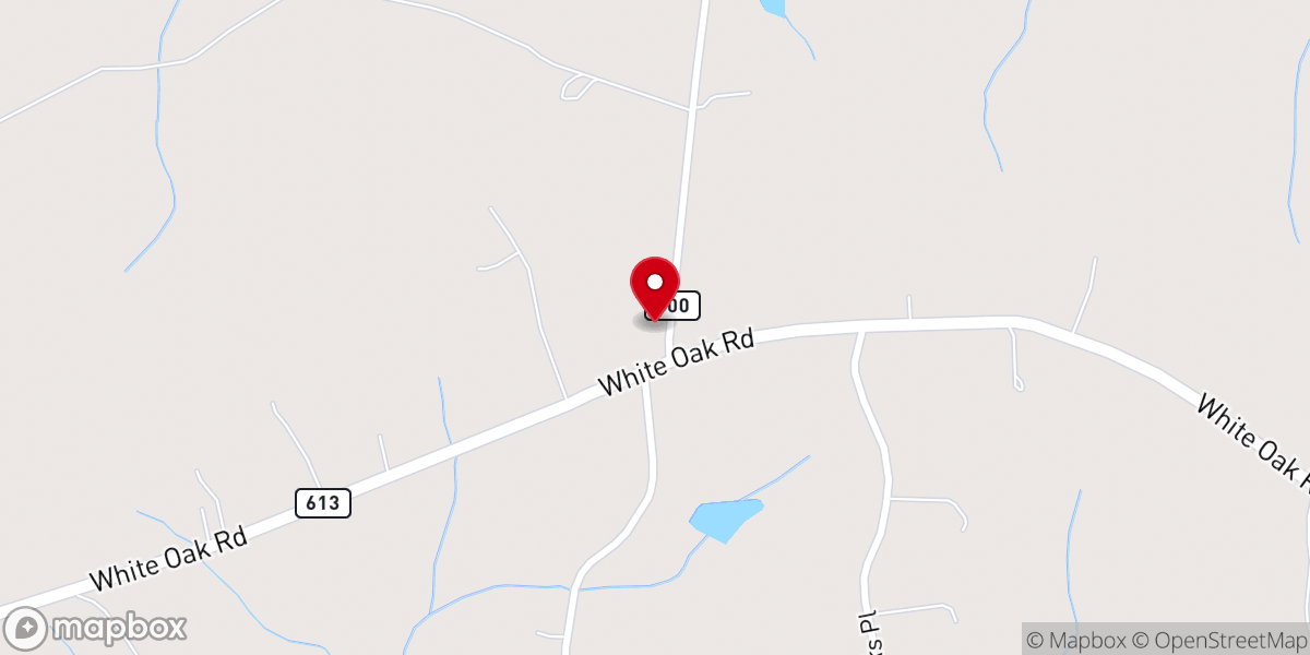 Map showing location of Hawkins Memorial Church