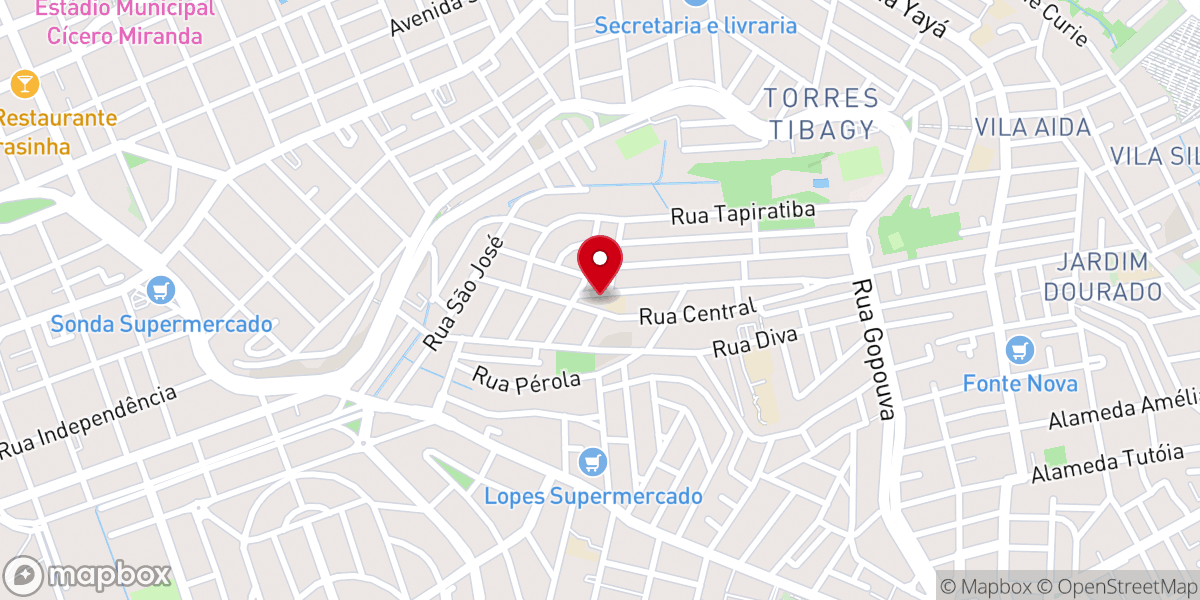 Map showing location of Paróquia Santo Antônio