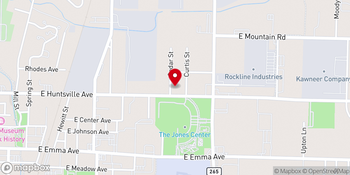 Map showing location of Northwest Church - Springdale Campus