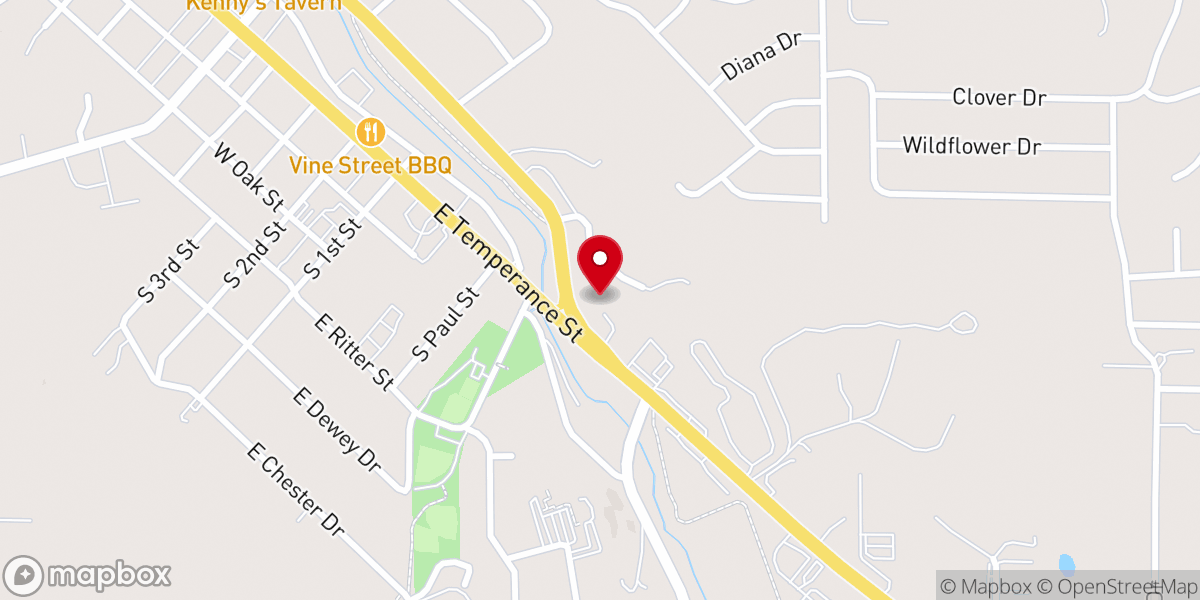 Map showing location of Trinity Lutheran Church