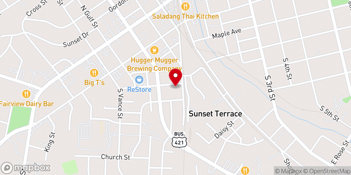 Map showing location of Fair Promise AME Zion Church