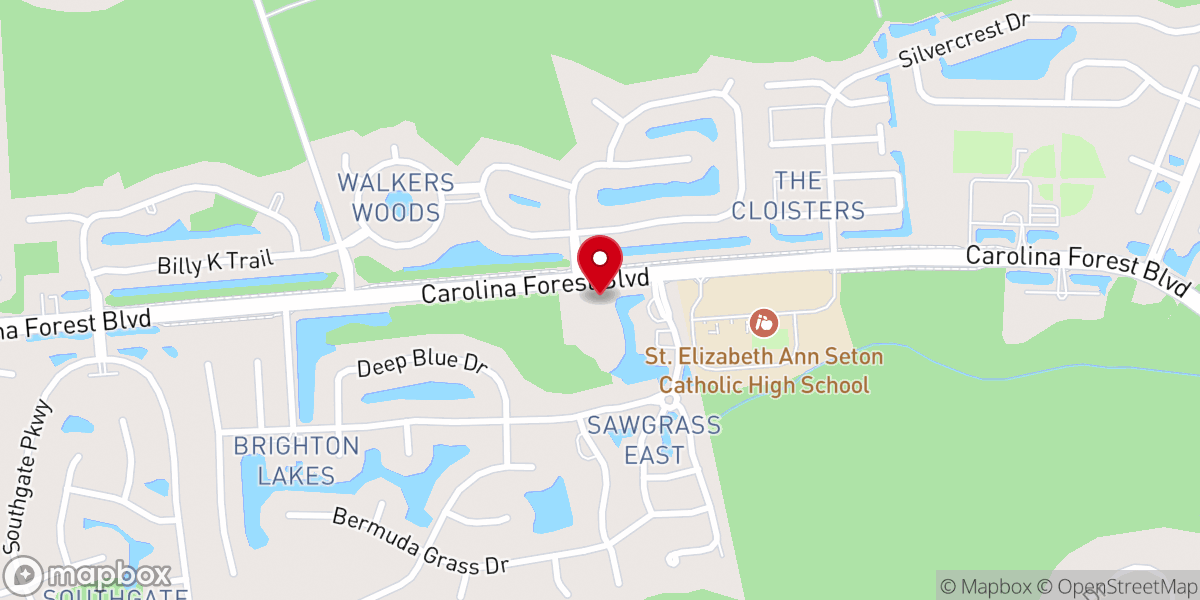 Map showing location of Carolina Forest United Methodist Church