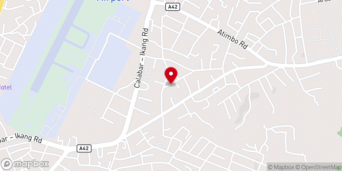 Map showing location of Winners Chapel Otu Ansa