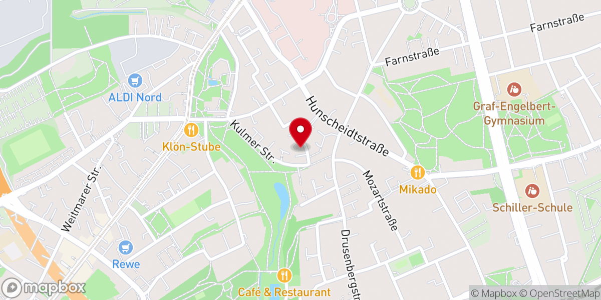 Map showing location of Evangelische Allianz Bochum