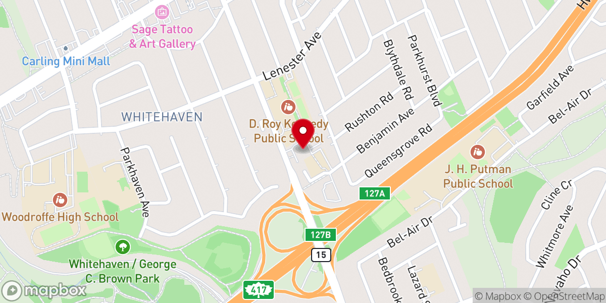 Map showing location of St. Paul's Presbyterian Church
