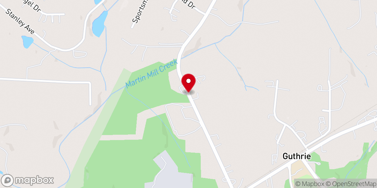 Map showing location of Missions Baptist Church