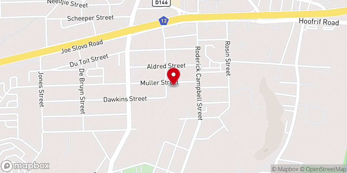Map showing location of Anglican Diocese of Matlosane-Diocesan Centre