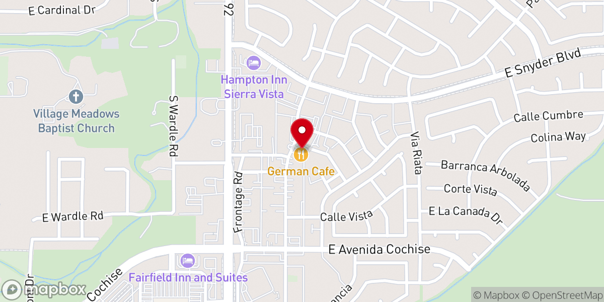 Map showing location of Community Baptist Church and Outreach Center