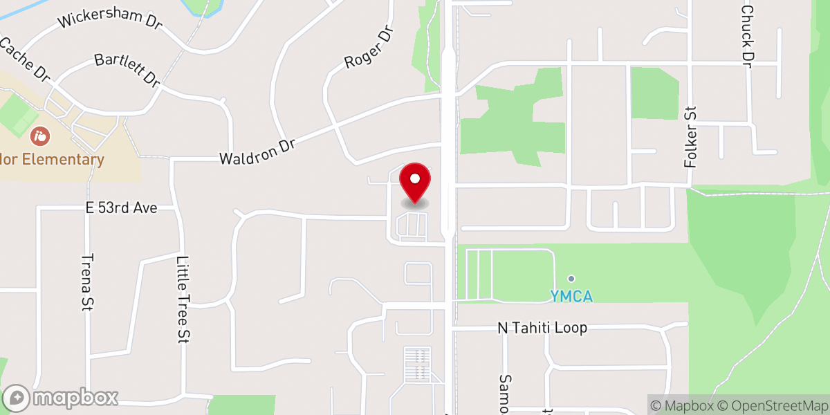 Map showing location of Faith Lutheran Church